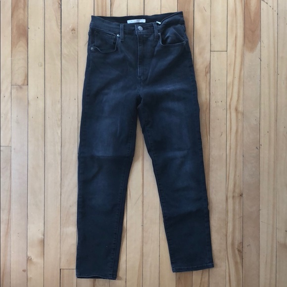 levi's mile high slim cropped jeans